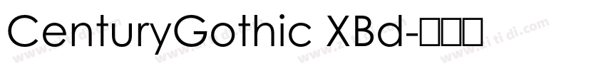 CenturyGothic XBd字体转换